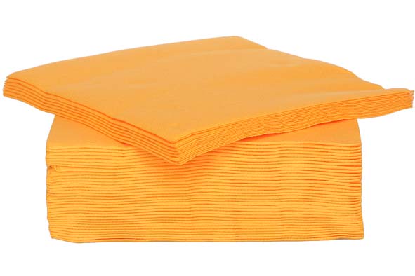 *FDS*C&T PROF SERVIETTE ORANGE MANDARINE 38X38CM 40PCES
