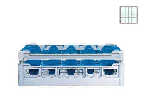 FRIES LV GLASS RACK 36COMP MAX 74XH140MM