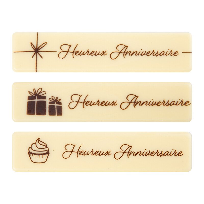 2067003 PLAATJE HEUREUX ANNIVERSAIRE 10X2,2CM 60PCS