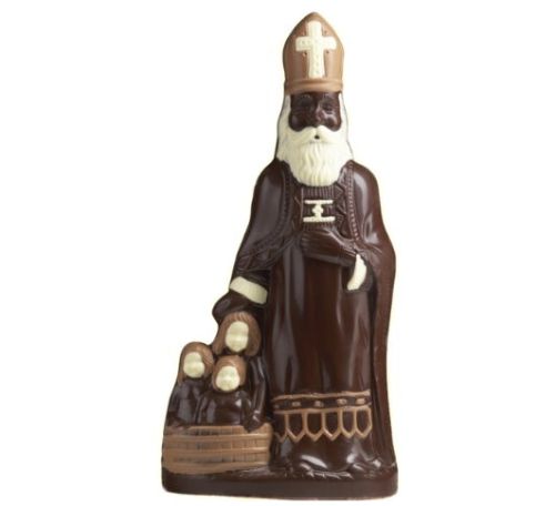  H124 MOLD SAINT NICHOLAS STANDING WITH CHILDREN 20CM