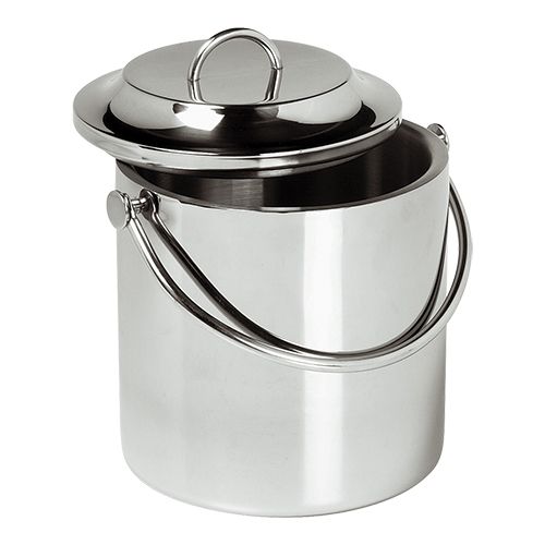 18/10 STAINLESS STEEL ICE BUCKET - 0.9L DOUBLE WALL 13XH17CMA/COVER