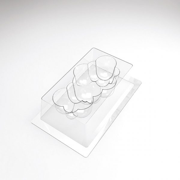 070544 PCB MOULES BÛCHES NUAGE POUR 30 PIÈCES 20X11 CM P. 7 CM 30PCES ***S/CD***