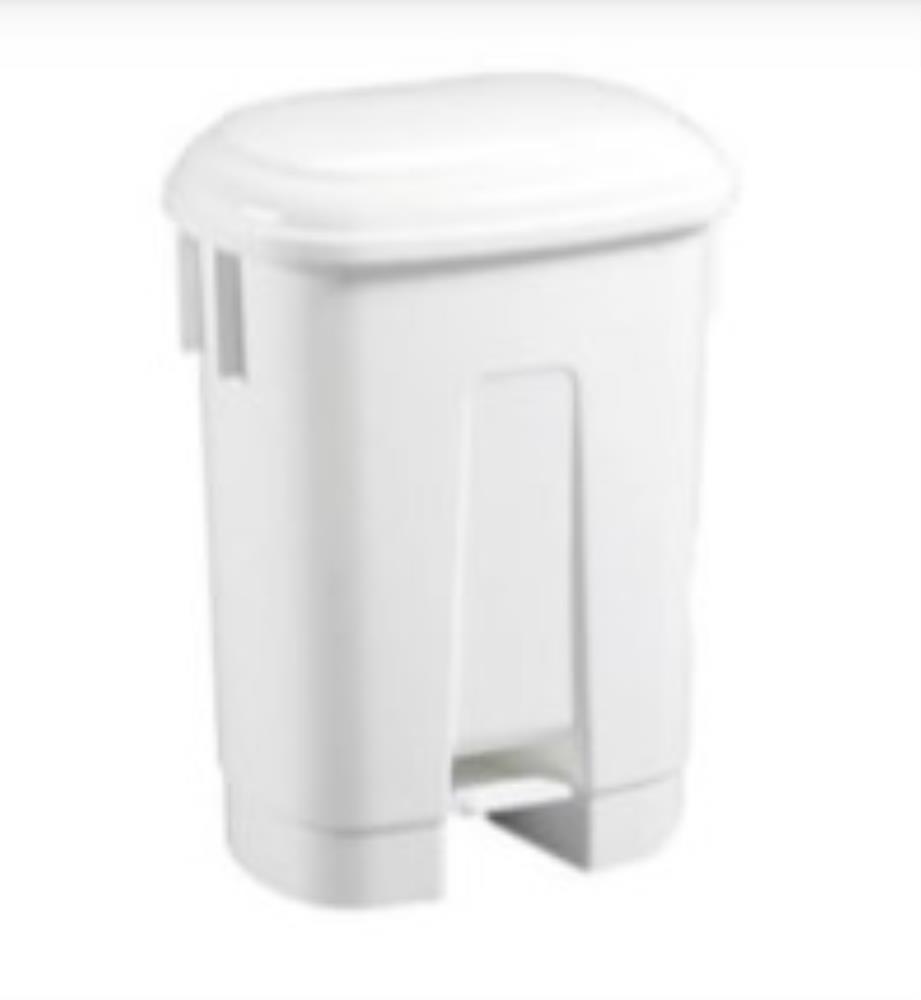  60L ROBUST WHITE PEDAL BIN WITH LID