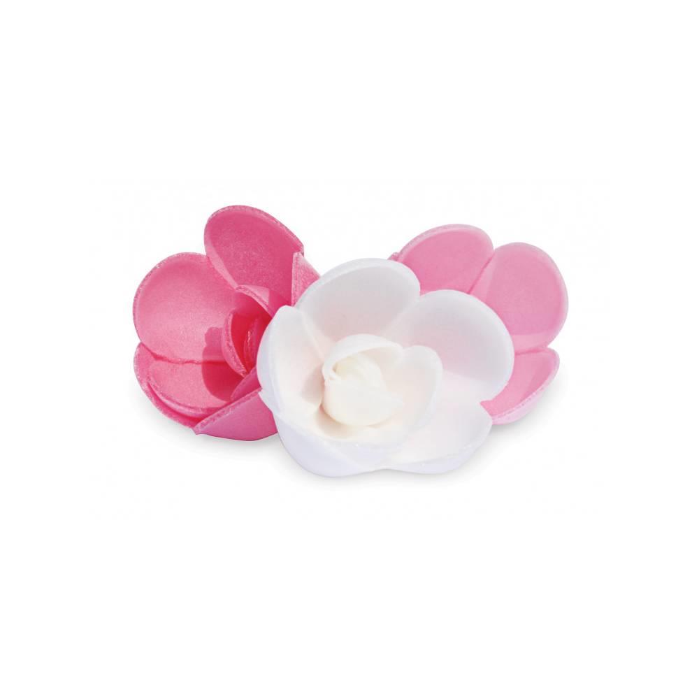 RM05 MINI ROSE 30MM BLANCHE-ROSE-ROSE CARMIN 72PCES