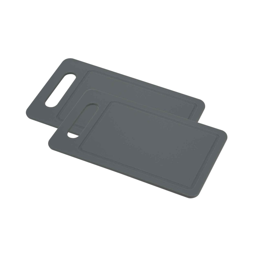 C&T SET 2 GRIJZE POLY PLATEN 25X14XHT.6CM