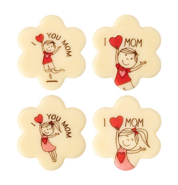 2000637 FLOWER I LOVE MOM 3.5 CM 120PCS ***S/CDE***