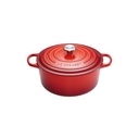 LE CREUSET COCOTTE RONDE 28CM CERISE 6.7L  6/8P SIGNATURE