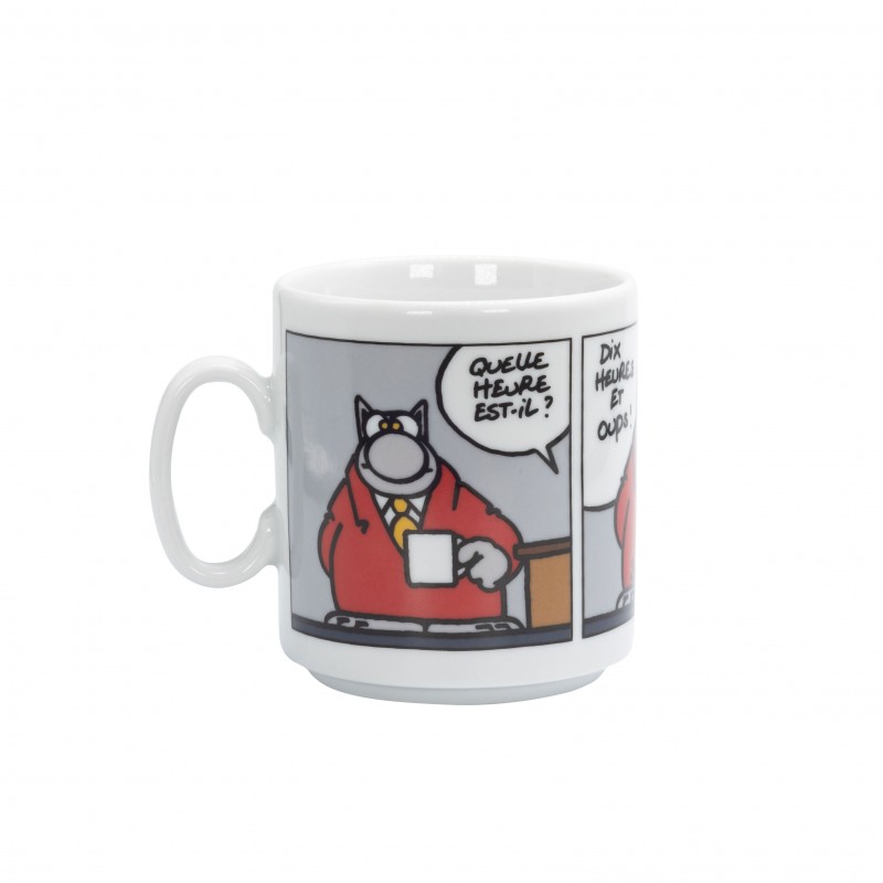 LE CHAT MUG STRIP COLOR QUELLE HEURE EST IL 30CLP.GELUCK