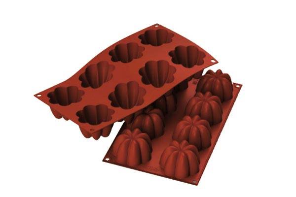 SILIKOMART SF154 8 CHARLOTTES VORM Ø70 HT 41MM 102ML ANTI-AANBAK GN1/3 -50° TOT 250°