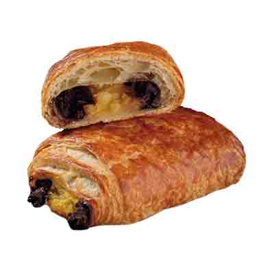 ❄️DELIFRANCE S4886 PAIN CHOCOLAT CREME PATISSIERE BEURRE 15% PAC 70X90GR