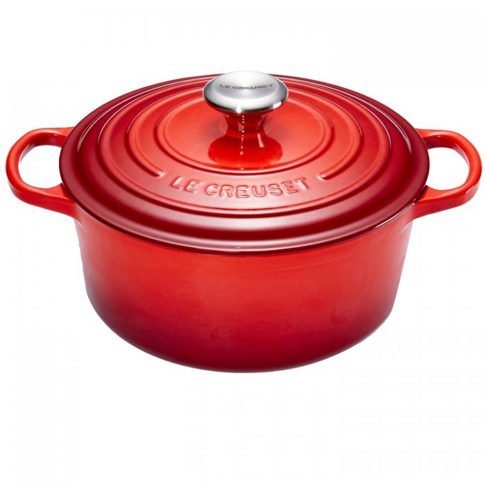 LE CREUSET ROUND COCOTTE 34CM CHERRY 12.40L 10PSIGNATURE