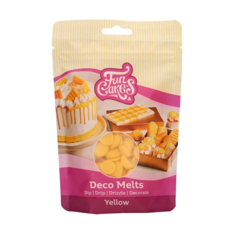 FUNCAKES DECO MELTS YELLOW 250GR