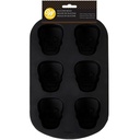 WILTON HALLOWEEN SKULL SILICONE MOLD 6 CAVITIES