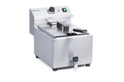 HENDI MASTERCOOK STAINLESS STEEL FRYER 18/0-8L 30X51X35CM 3500W WITH PROFILINE DRAIN TAP