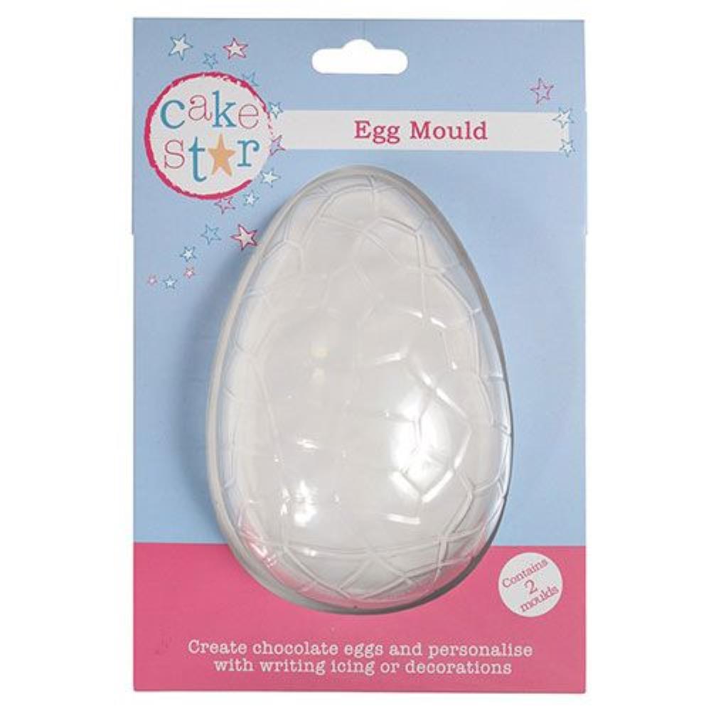 CAKE STAR CHOCOLATE MOLD HALF CRACKED EGG 14 X 9.3 X 4.9 CM 2 PCS