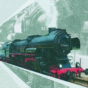 HOME FASHION SERVIETTE 33X33CM LOCOMOTIVE 20PCS