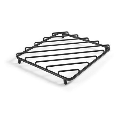 LACOR ZWART METALEN VIERKANTE ONDERZETTERS 25X25CM