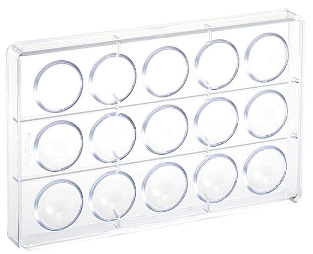 POLYCARB HALVE BOL PRALINEVORM DIAM 4 CM