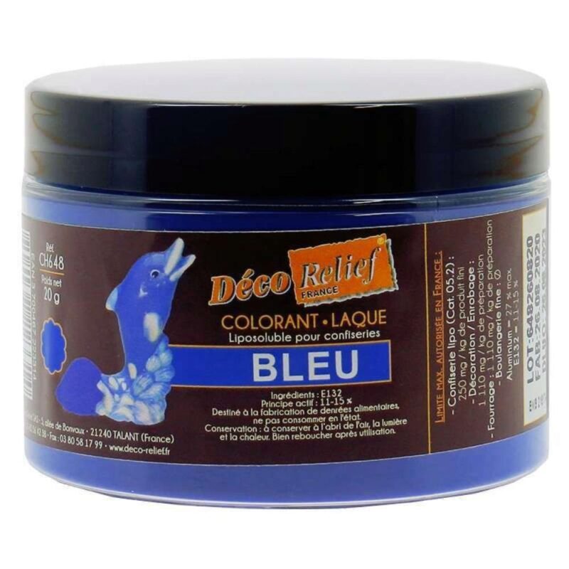 CHOCOLATE COLORANT POWDER LACQUER BLUE 20GR