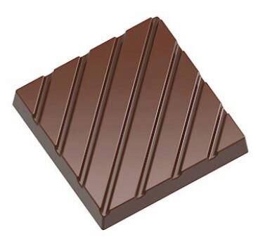 CARAQUE CHOCOLATE MOLD WITH LINES CW198013.5X27.5CM * 3X7 *5.5GR