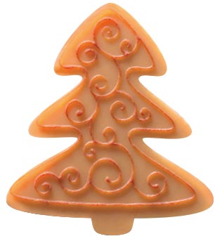 PCB Christmas Topics WCK met reliëf 5 ontwerpen 2.5x2.8 cm 180pces ***s/cd***