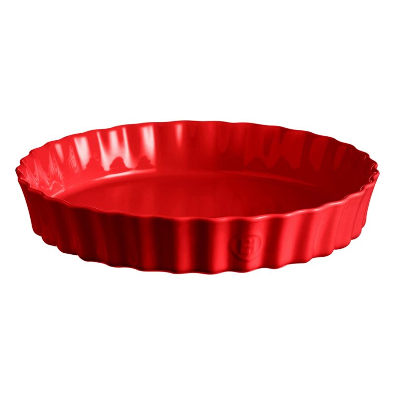 EMILE HENRY TALL CANNELE PIE PAN G.CRU 32CM-RED