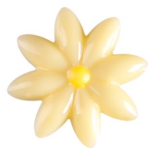 050264 PCB PÂQUERETTES CB COEUR JAUNE Ø 2,5 CM 117PCES ***S/CD***