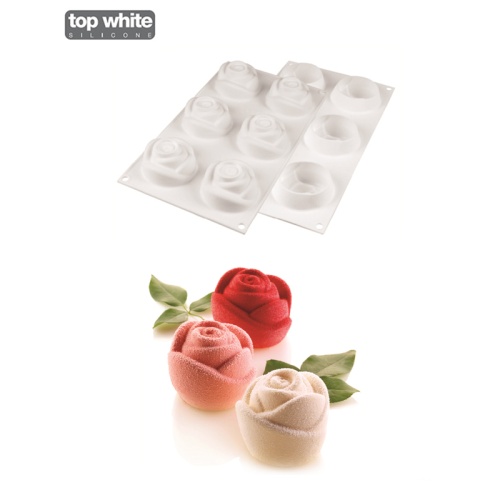 SILIKOMART ROSES MOLD D70 H 55MM CURVEFLEX