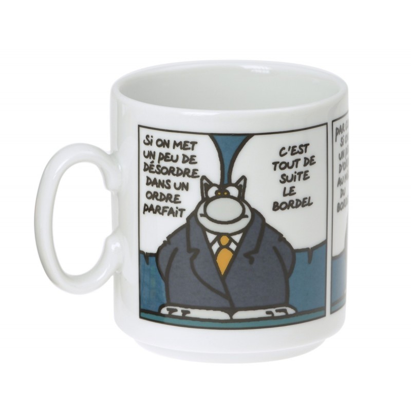 LE CHAT MUG STRIP COULEUR SI ON MET UN PEU DE 30CLP.GELUCK