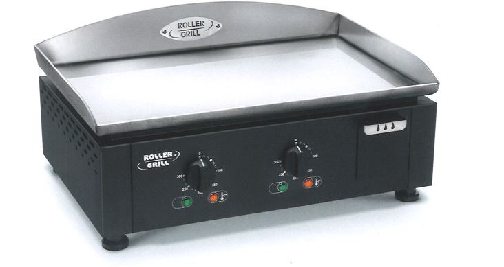 ROLLER GRILL PLANCHA RVS ELEKTRISCH PLI 600 IN ZWART 60X43 HT28CM 230V