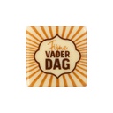 2011042 FIJNE VADERDAG SQUARE PLATE 38MM CHOCOLATE 120 PCES ***S/CD***