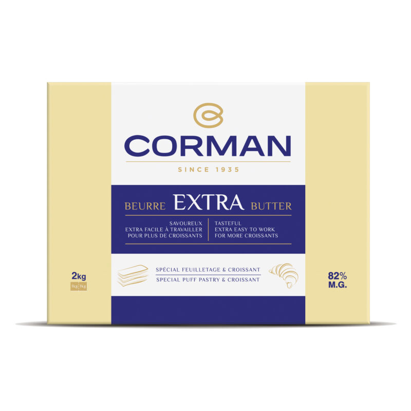 CORMAN 29777501 BEURRE EXTRA 82% FEUILLETAGE &  CROISSANT NEUTRE 5 X 2KG 