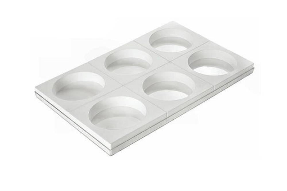 SILIKOMART SET ROUND SILICONE TORTAFLEX MOLDS Ø160 HT 40MM VOLUME 6 X 800ML
