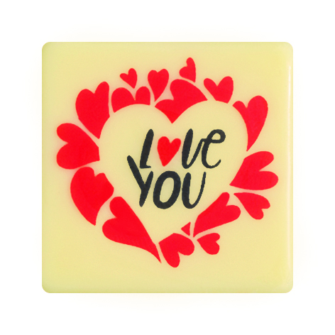 088075 PCB CARRÉS CB LOVE YOU 3CM 88PCS ***S/CDE***