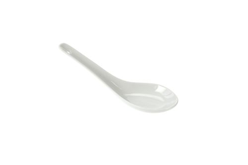 CUILLERE CHINOISE PORC BLANCHE 13CM