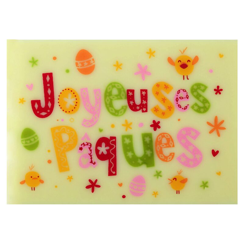 087112 PCB RECTANGLES CB VIVE PÂQUES 7X5 CM 80PCES***S/CDE***