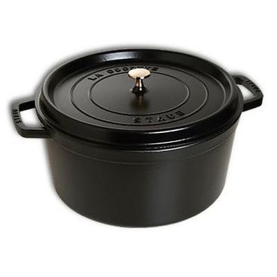 STAUB COCOTTE RONDE NOIRE 28CM  6.70L