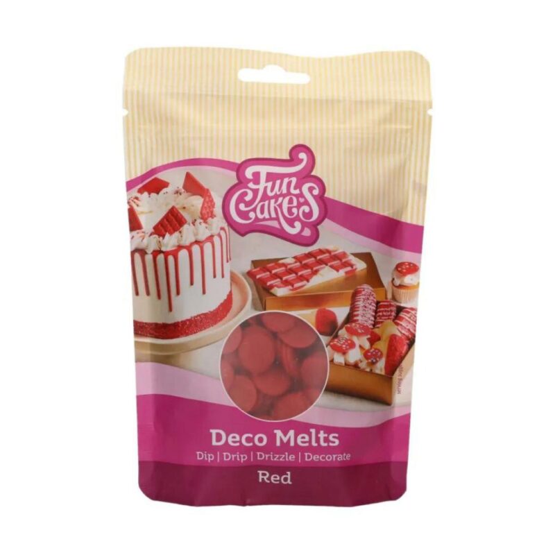 FUNCAKES DECO MELTS ROUGE 250GR