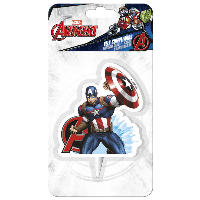 CAPTAIN AMERICA 2D CANDLE