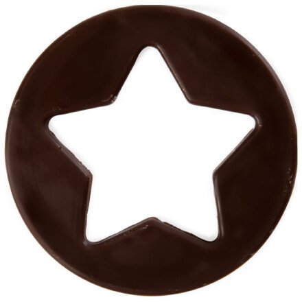 2015960 OPEN STAR CHOCOLATE PLATE Ø 12 CM 10 PIECES***S/CD***
