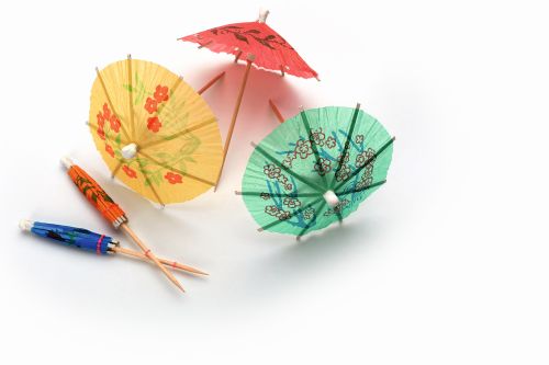 MULTICOLOURED UMBRELLA STICK 100MM BOX OF 150 PCES