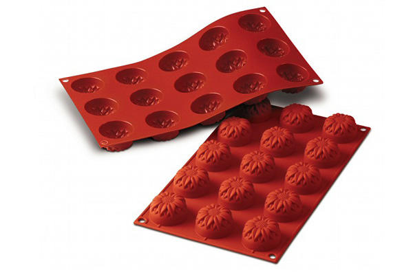 SILIKOMART SF072 MOLD 15 SMALL SUNFLOWERS Ø44 HT27MM 23ML NON-STICK GN1/3 -50° TO 250