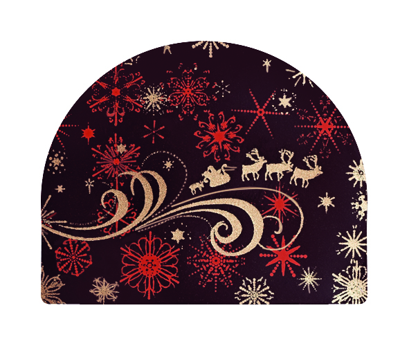 088107 PCB AFGERONDE LOG UITEINDE CN STERRENNACHT 3,95X3,9CM 140 STUKS ***S/CDE***