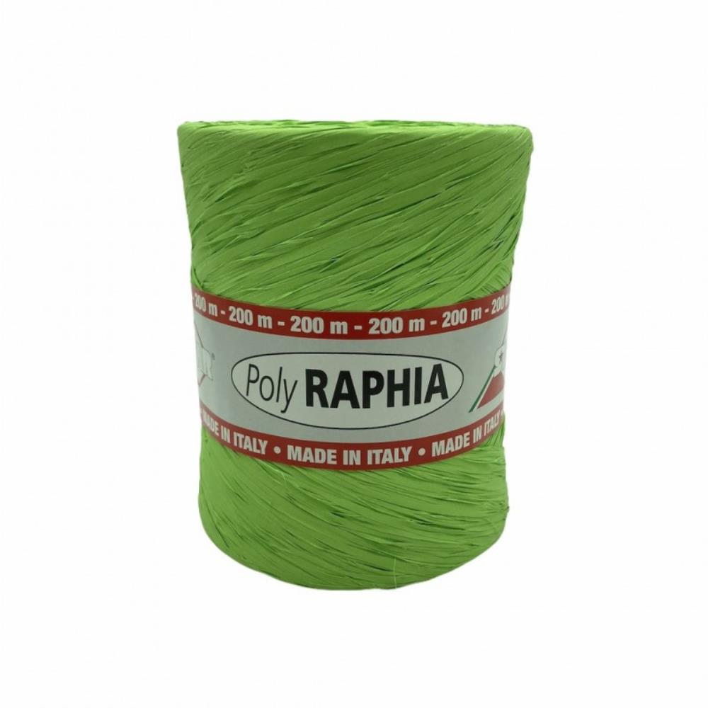 POLY RAPHIA 15MM X 200M KIWI GREEN R65