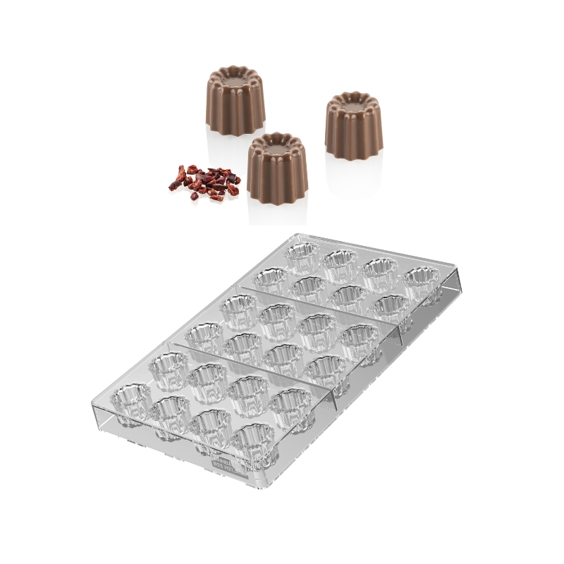 SILIKOMART MOULE A PRALINES TRITAN CH051 CANNELE 01 P N.24 Ø2,5CM H2,2CM