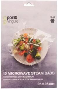 POINT VIRGULE 15 SACS PAPILLOTE MICRO ONDE 25X25CM