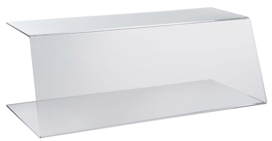 PROTECTION DE COMPTOIR PLEXI 1M FORME INCLINE 30X30X20CM