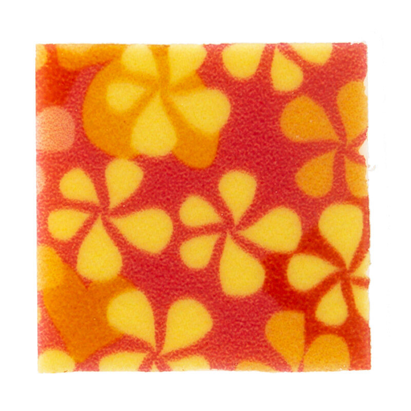 2035843 PLAQUETTE FLEURS MUTLICOLORES CARRE CHOCOLAT3X3CM 220 PCES ***S/CDE***