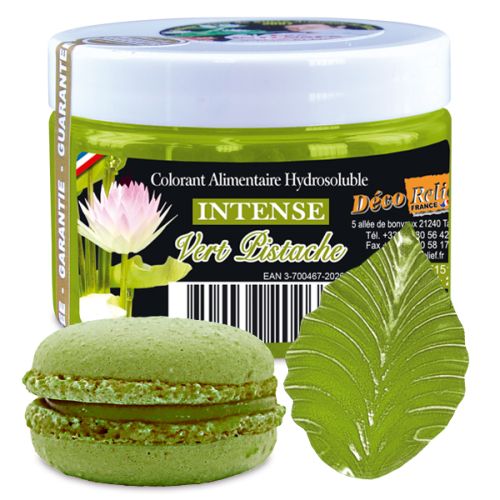 INTENSE WATER-SOLUBLE COLORANT PISTACHIO GREEN E102–E151–INT72 50GR