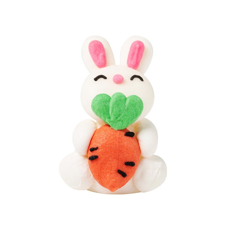 *FF*1054630 LAPIN AVEC CAROTTE 3D 2,5X4,5CM 42PCS ***S/CDE***